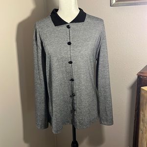 Cape Cod black/white knit top